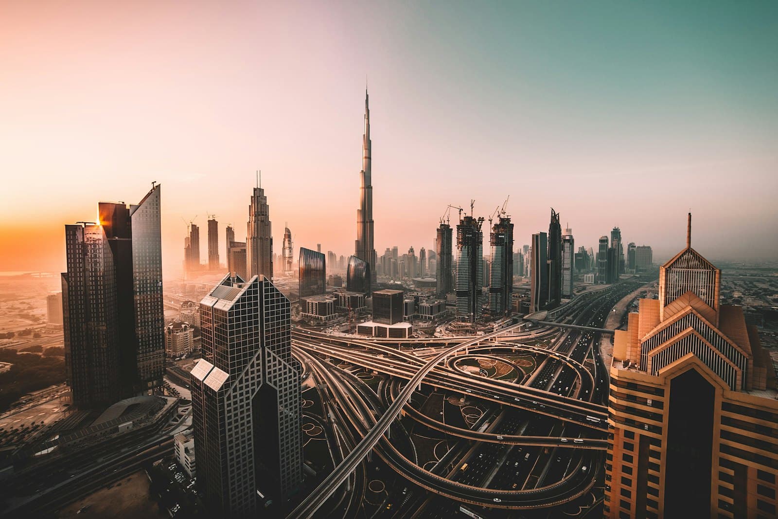 The Burj Khalifa and the Dubai skyline